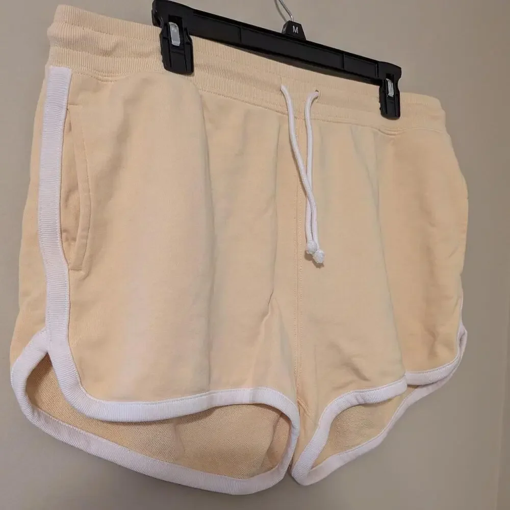JCrew Yellow Sweat Shorts With White Lining